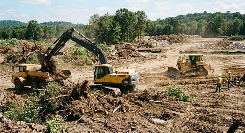 Construction Site Land Clearing in Utah County, UT