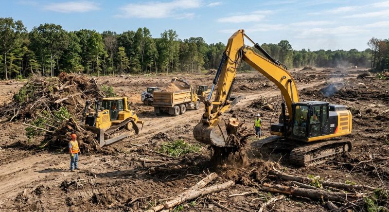 Construction Site Land Clearing in Houston, TX